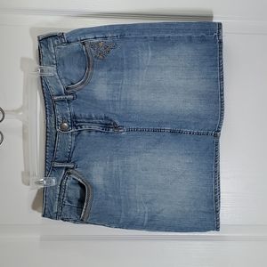 Womens Eddie Bauer Denim Skirt Size 12 Petite Blue Jean